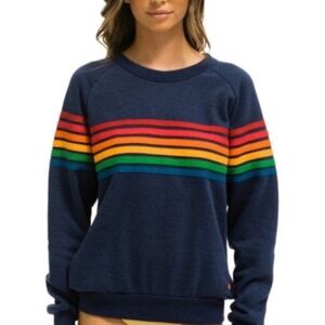 Aviator Nation 6 Stripe Sweatshirt XS